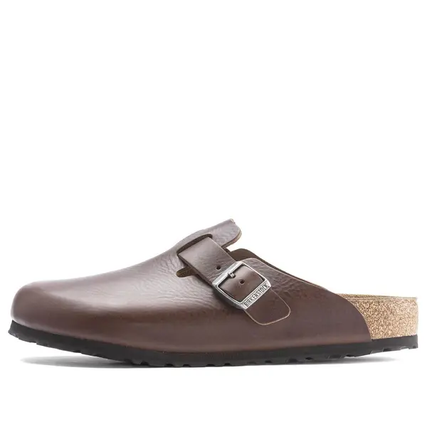 

Тапочки boston grip leather vintage sandals 'wood roast' Birkenstock, бургундия
