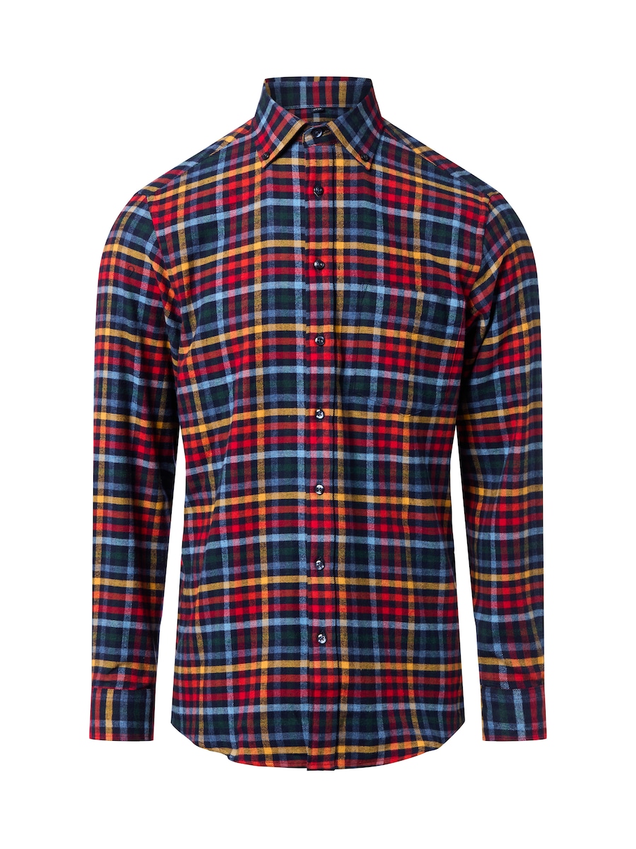 

Рубашка на пуговицах классического кроя Andrew James, темно-синий