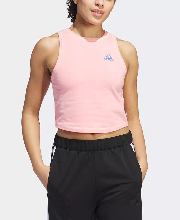 

Женская укороченная майка с солнцезащитными очками adidas, розовый