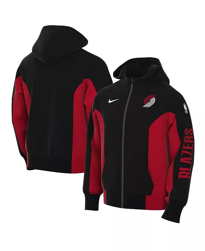 

Мужская черная худи с молнией Portland Trail Blazers 2023/24 Authentic Showtime Nike