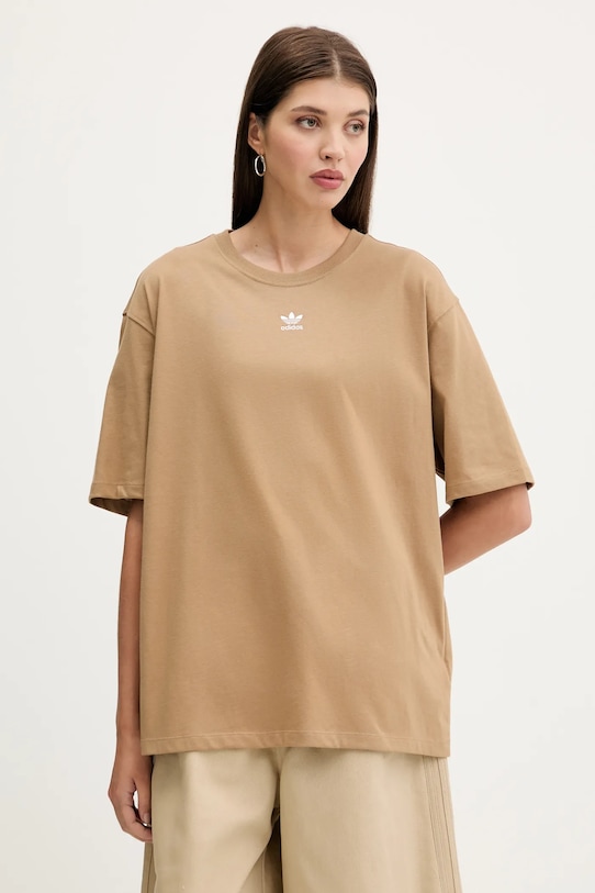 

Футболка хлопковая Essentials Adidas Originals, коричневый