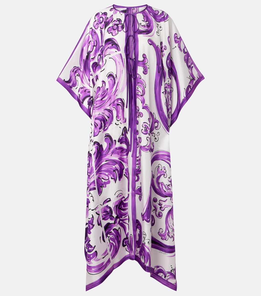 

Пляжное платье из шелкового твила с майоликой Dolce&Gabbana, Mix Maiolica L Viola