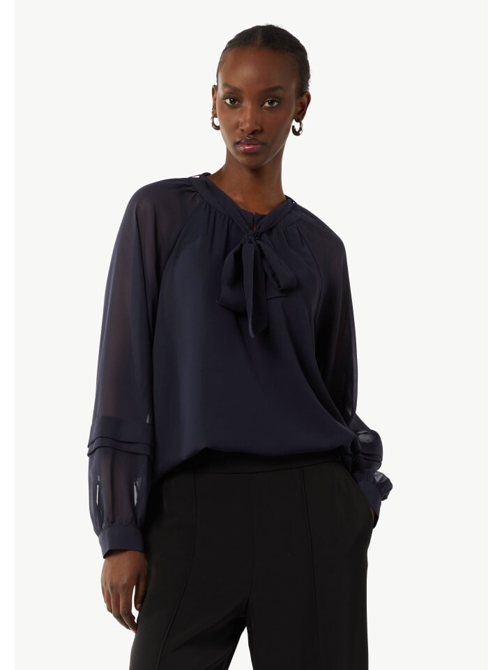 

Блуза comma Bluse langarm, синий