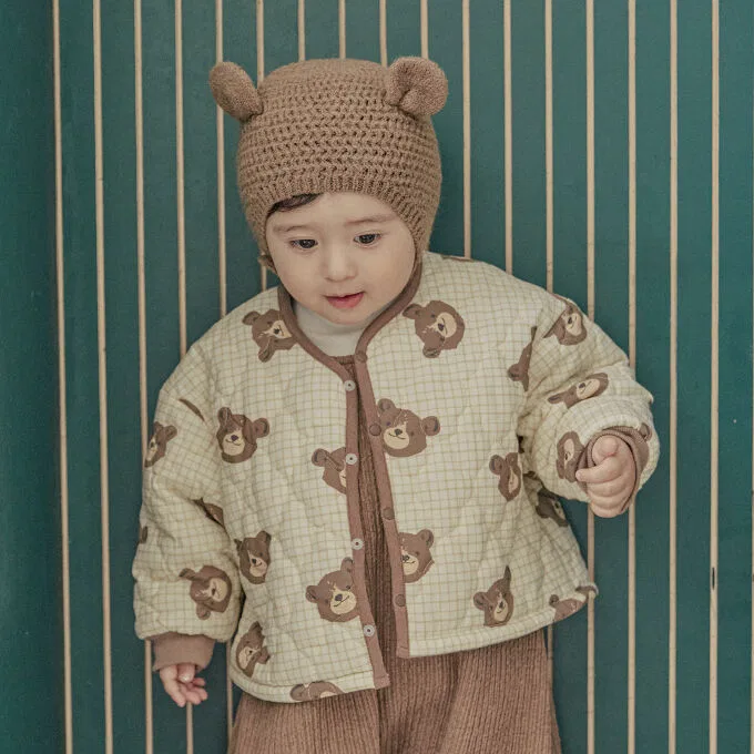 Детский бомбер Беарум коричневый от Littletini