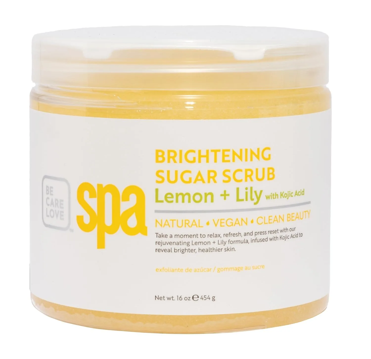 BCL Spa Lemon Lily Sugar Scrub - Профессиональный скраб для тела, придающий сияние тусклой коже, средство для ухода за телом, произведено в США, 450 мл. 453.60 г (1 шт.), Olive