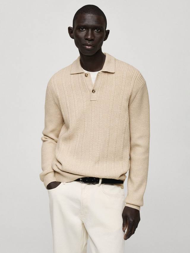 

Поло с длинными рукавами Regular Fit от Marys Mango, Light Beige