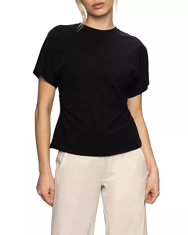 

Футболка-Летучая мышь с присборенной талией Sanctuary, черный