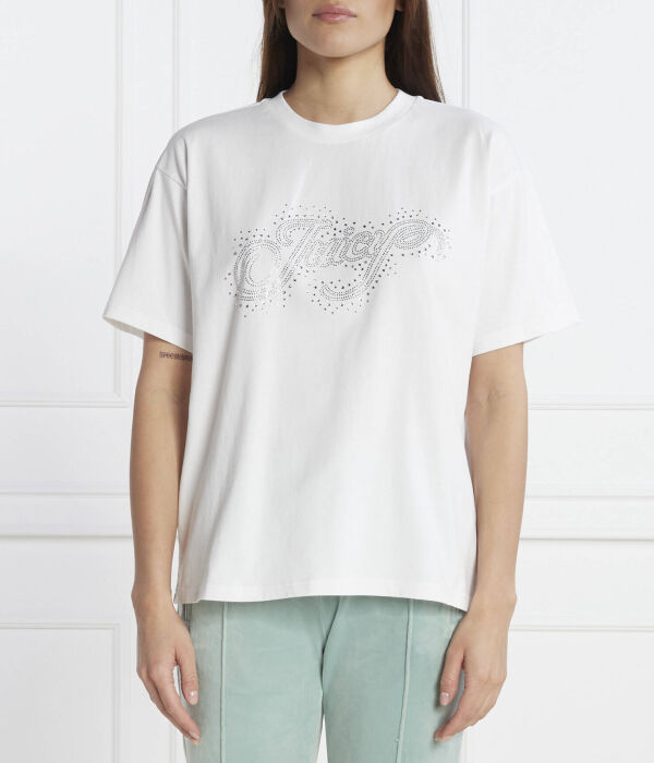 

Рубашка Boyfriend scatter diamante Classic fit Juicy Couture, белый