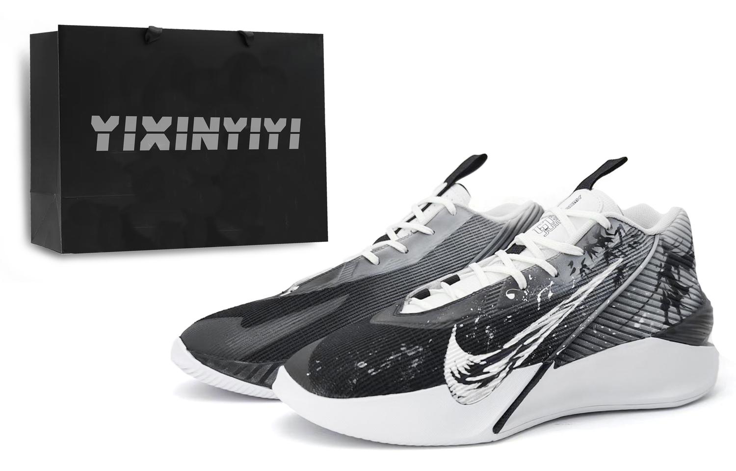 

Баскетбольные кроссовки GT Jump Academy EP Yixing Manufacturing, Ink Blade Glimpse, износостойкие, высокие Nike, черный