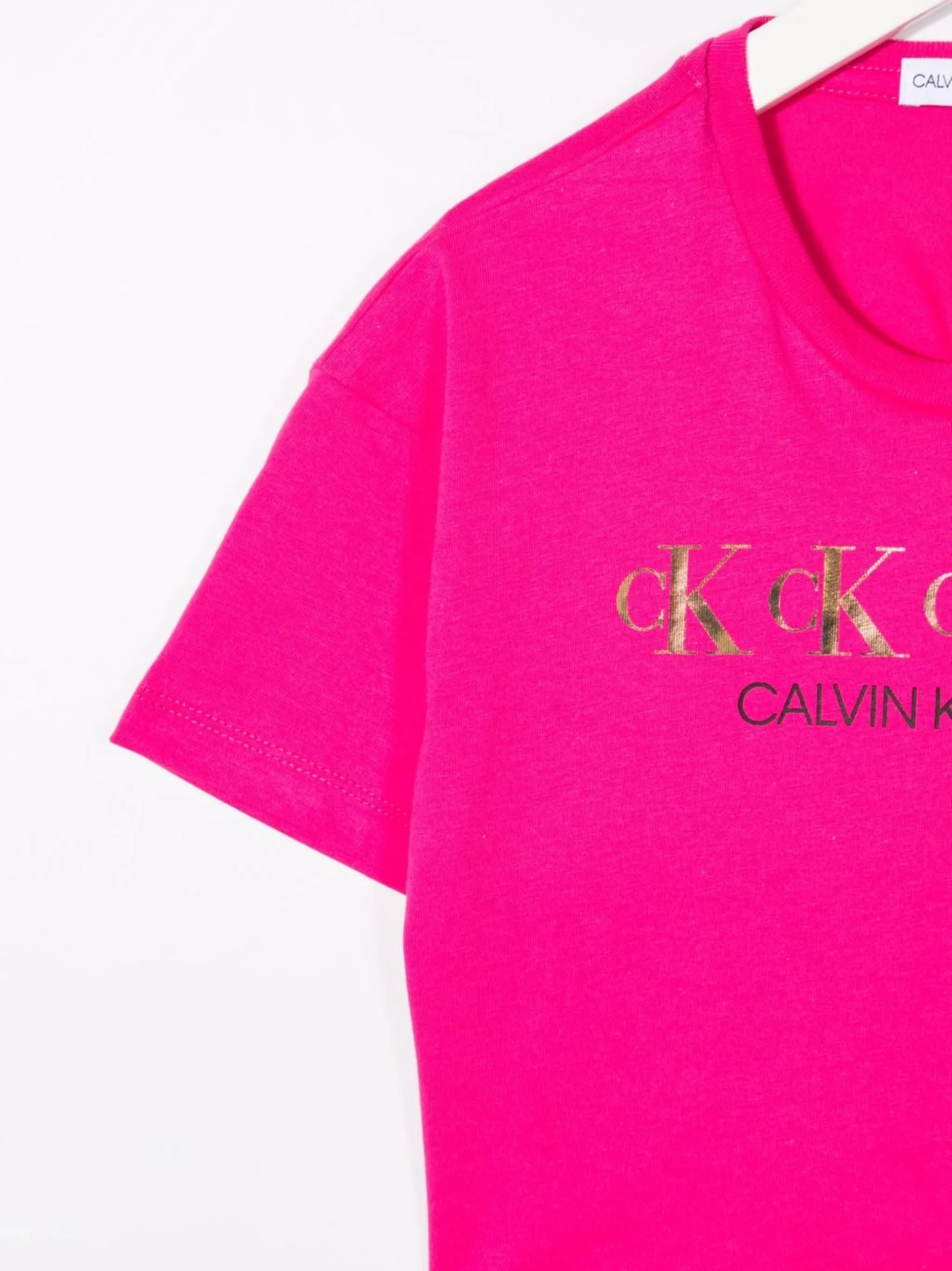 Футболка с логотипом Calvin Klein Kids, розовый — фото 3