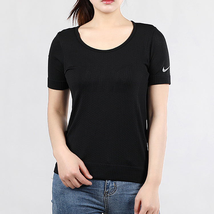 Футболка (WMNS) Nike Athleisure Casual Sports Breathable Short Sleeve Black T-Shirt — фото 3