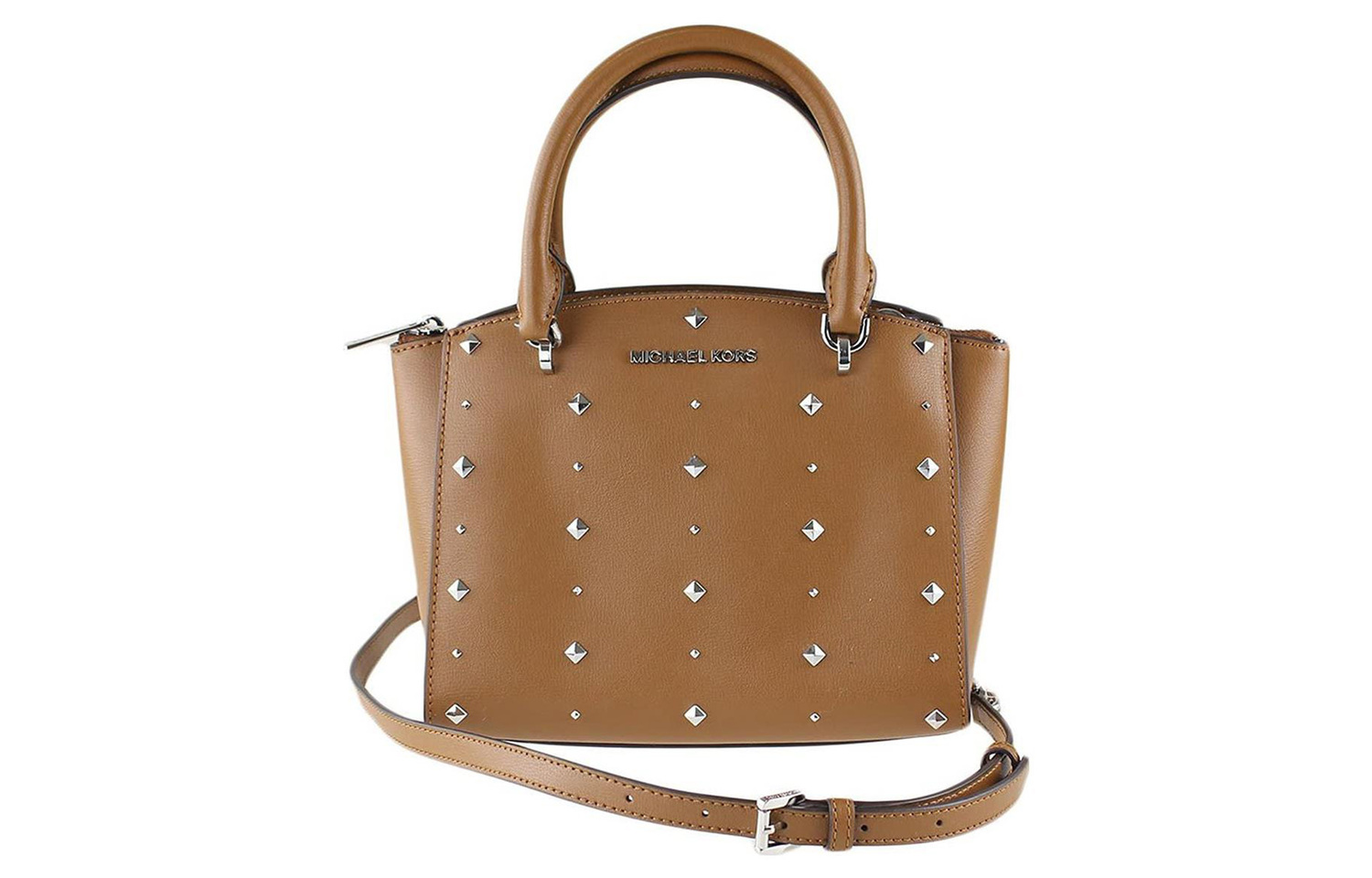 

MICHAEL KORS Кожаная сумка Эллис через плечо маленькая женская коричневая