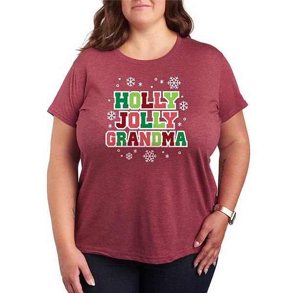 

Футболка с новогодним принтом Holly Jolly Grandma Plus size Licensed Character, Heather Wine, Красный, Футболка с новогодним принтом Holly Jolly Grandma Plus size Licensed Character, Heather Wine