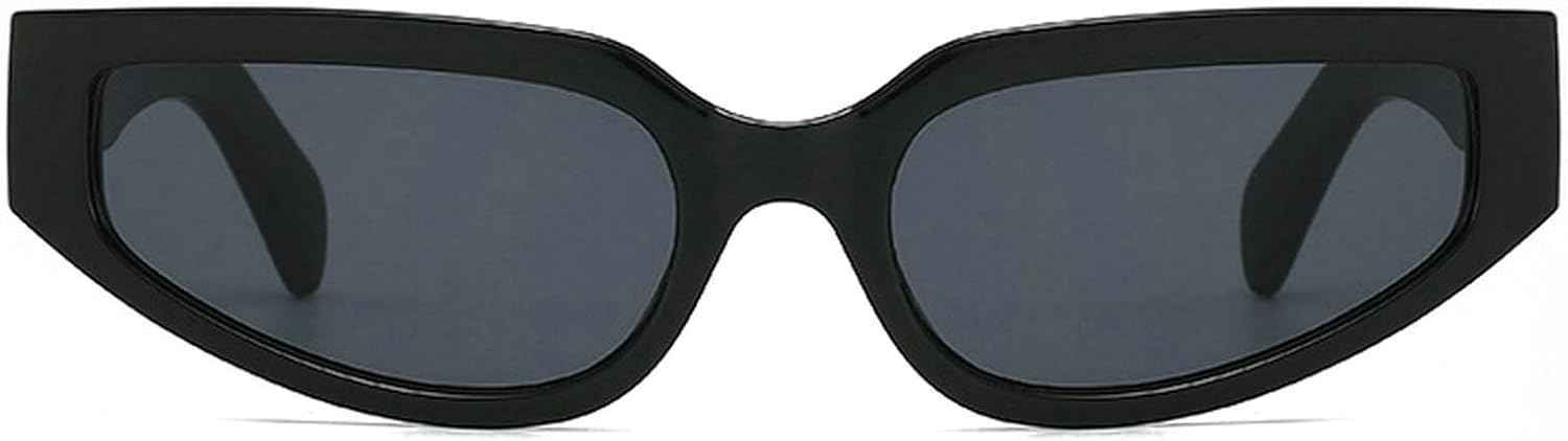 

Женские солнцезащитные очки «кошачий глаз» в винтажном стиле, узкие треугольные солнцезащитные очки, черные и коричневые, мужские очки для активного отдыха, защита от ультрафиолета UV400 mincl, Black