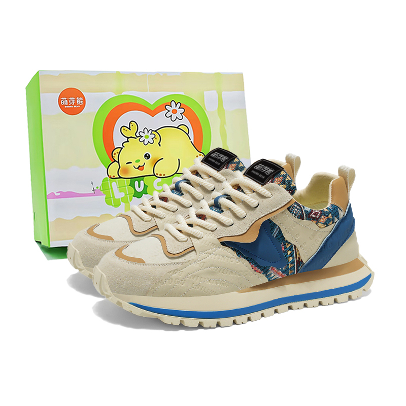 

Budding Bear Мужские низкие кэжуал кеды бежево-голубые [Коробка], цвет Beige Blue[Box]