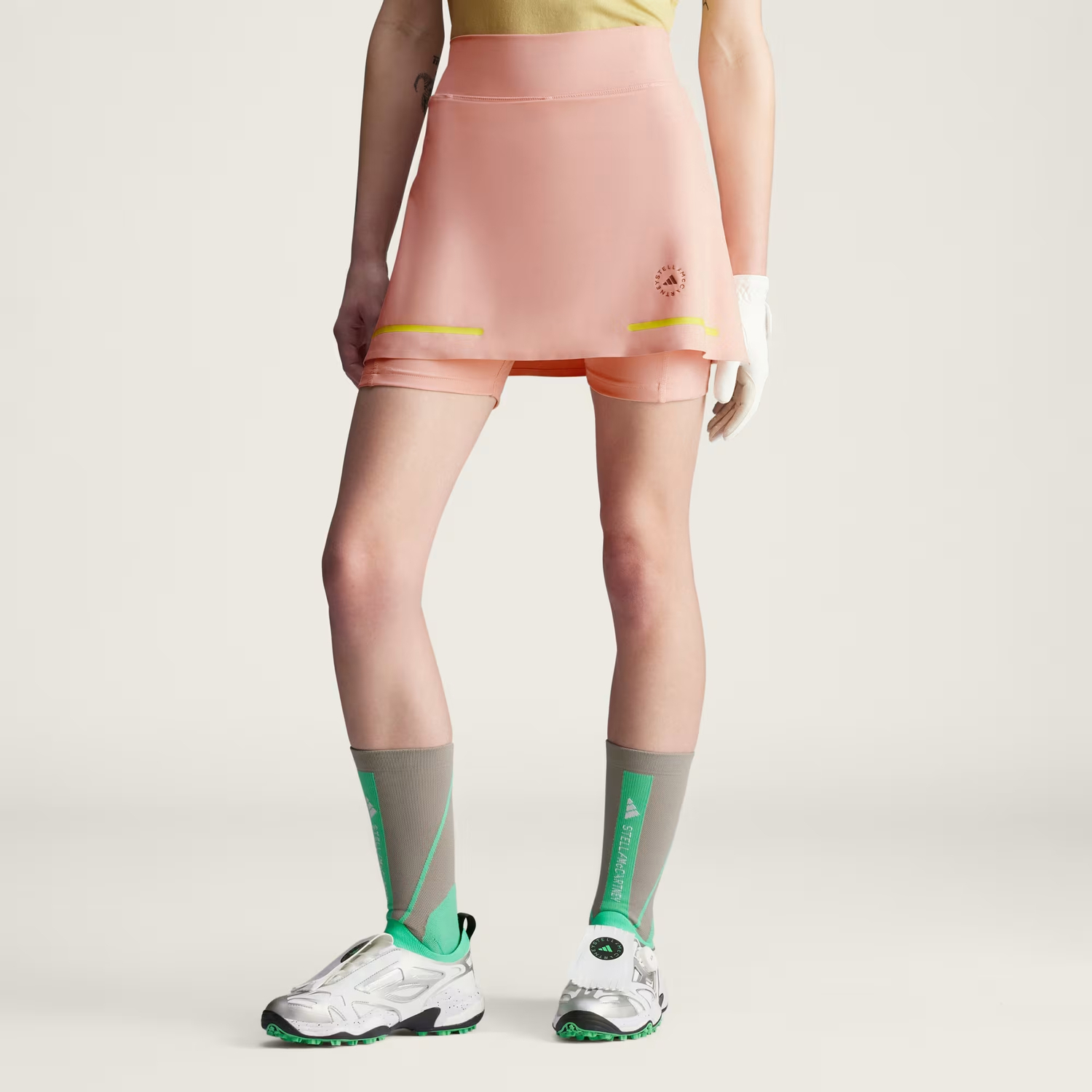 Юбка с застежкой-молнией и карманом от Stella McCartney Adidas, розовый — фото 3