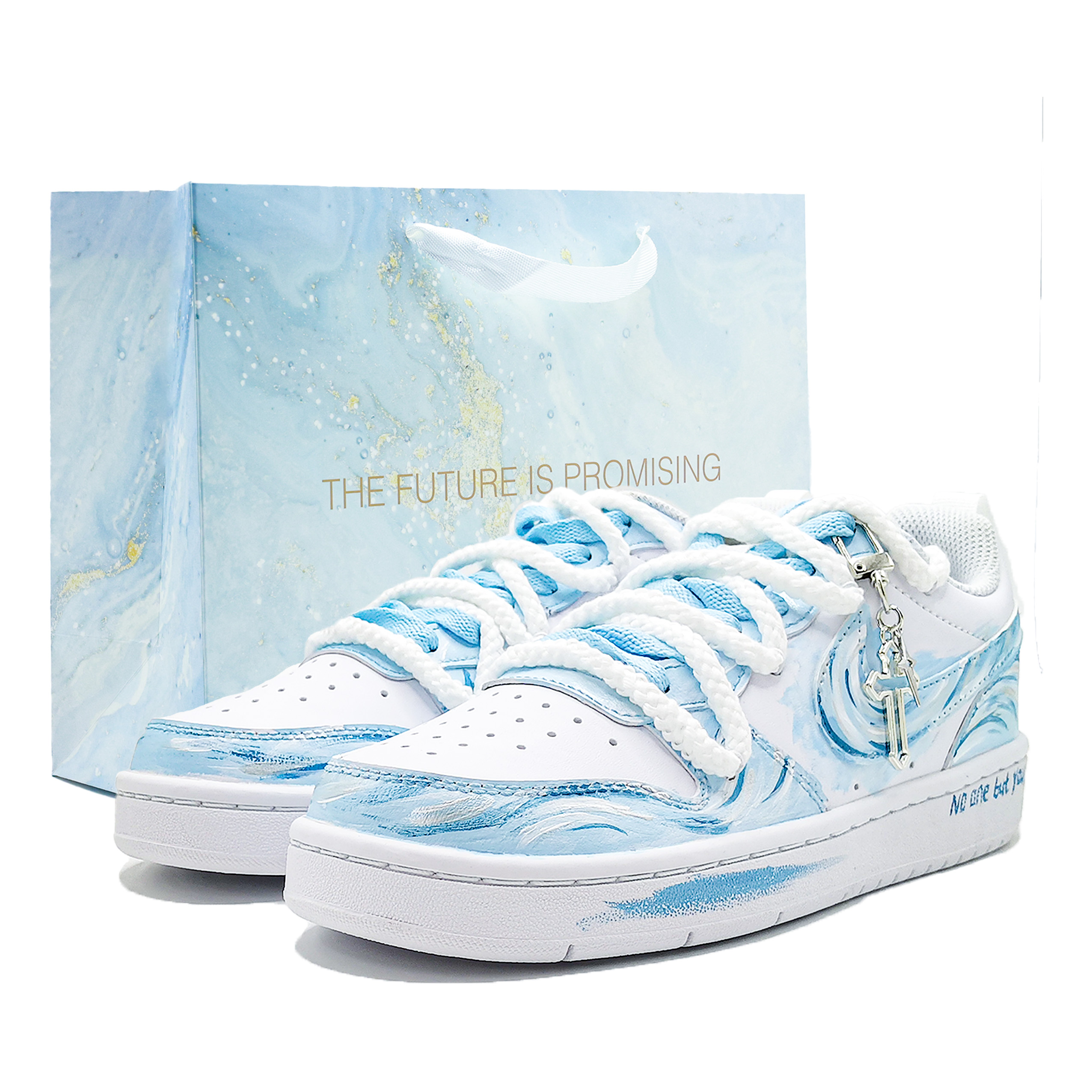 

Детские скейтерские кроссовки Court Borough для младших школьников Nike, белый/синий