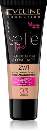 

2 в 1 тональный крем и консилер Eveline Cosmetics Selfie Time, 03 Vanilla 30 ml