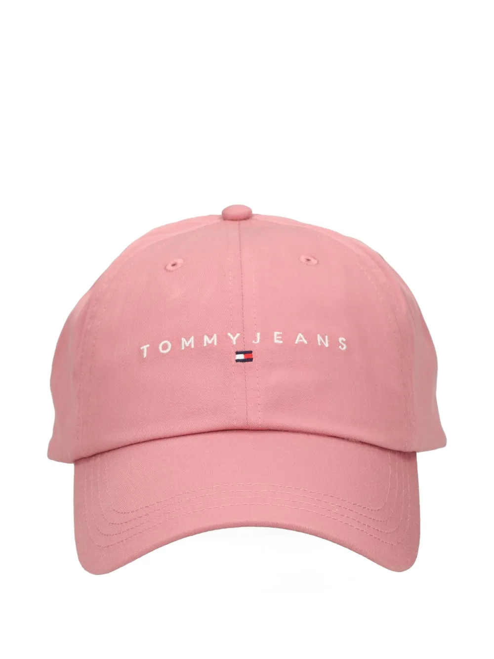 

Хлопковая кепка с вышитым логотипом Tommy Jeans, розовый