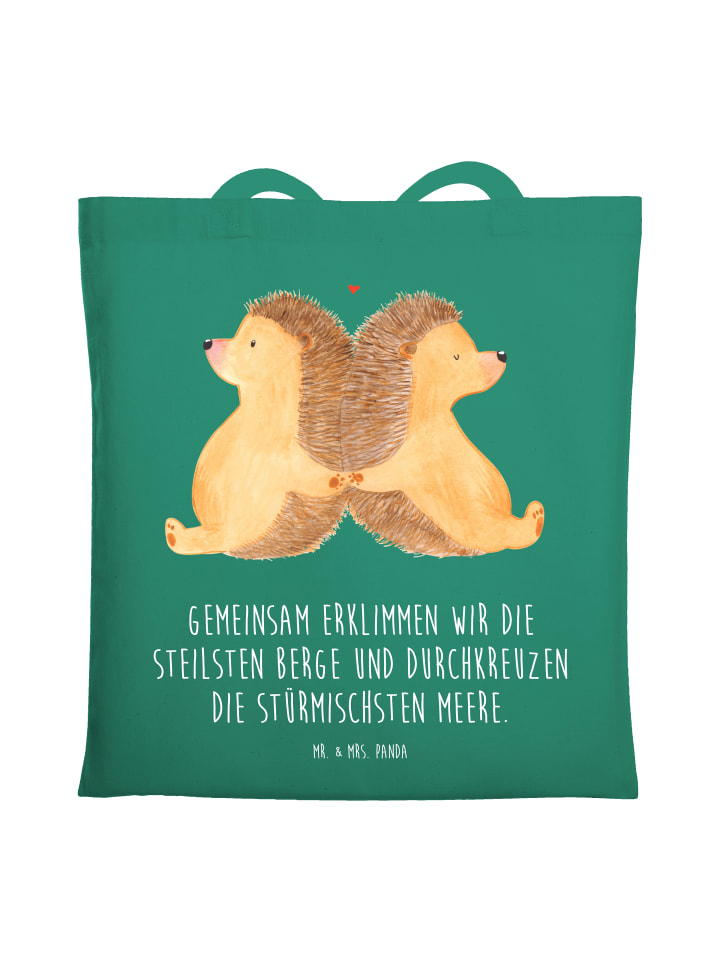 

Mr. & Mrs. Panda Сумка с изображением ежика, держащегося за лапки и говорящего мятным шрифтом