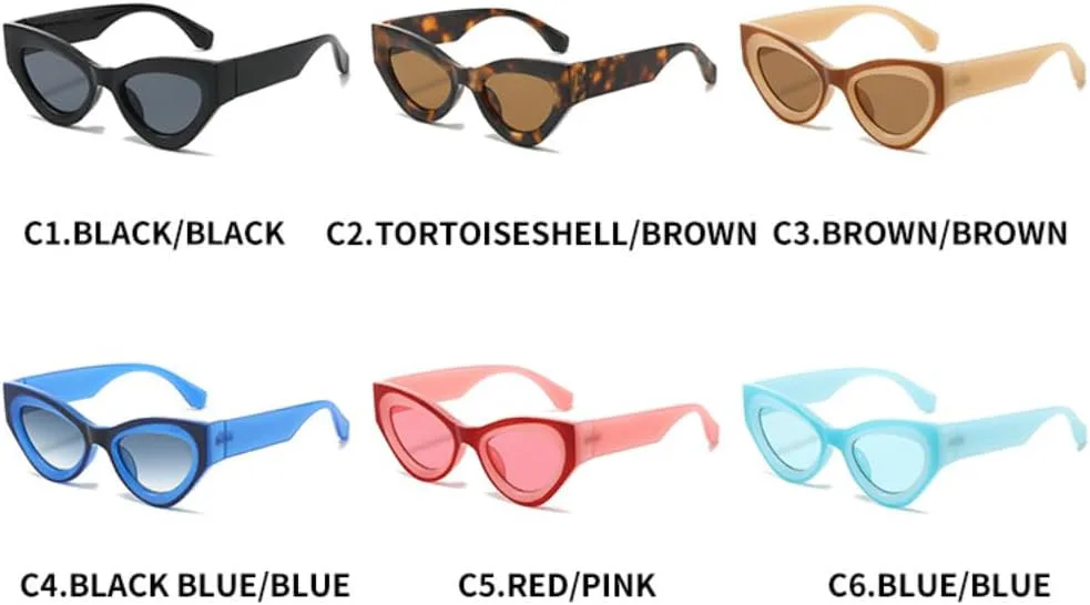 

Солнцезащитные очки с защитой от УФ-излучения UV400 | Оправа «кошачий глаз» | Линзы конфетных цветов для занятий спортом на открытом воздухе и вождения DSVIGF, Black