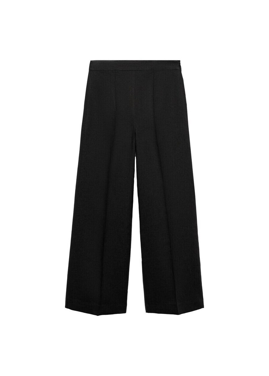 

Широкие брюки MANGO Wide leg Pleated Pants Limona, черный