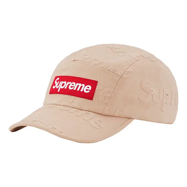 

Бейсболка lasered twill camp cap 'beige red' Supreme, бежевый