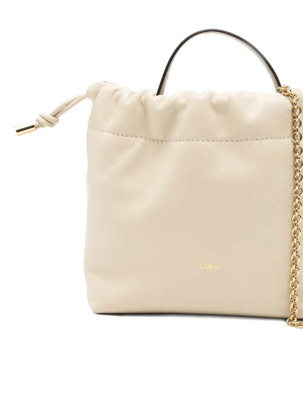Мини-сумка icons на цепочке со шнурками CHLOÉ, нейтральный — фото 4
