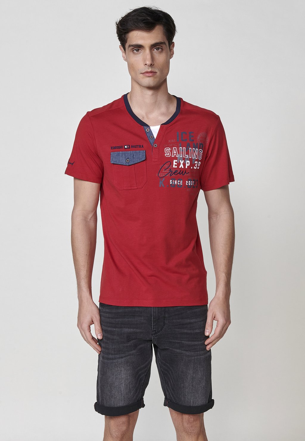 

Футболка с принтом SHORT-SLEEVE Koroshi, красный