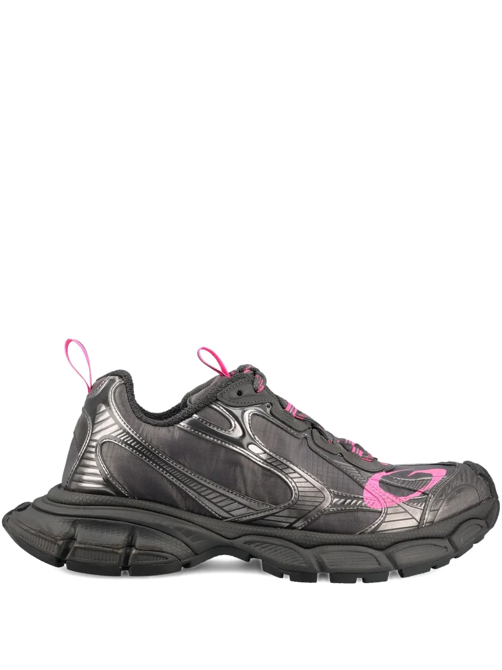 

Блестящие тисненые кроссовки Balenciaga, серый