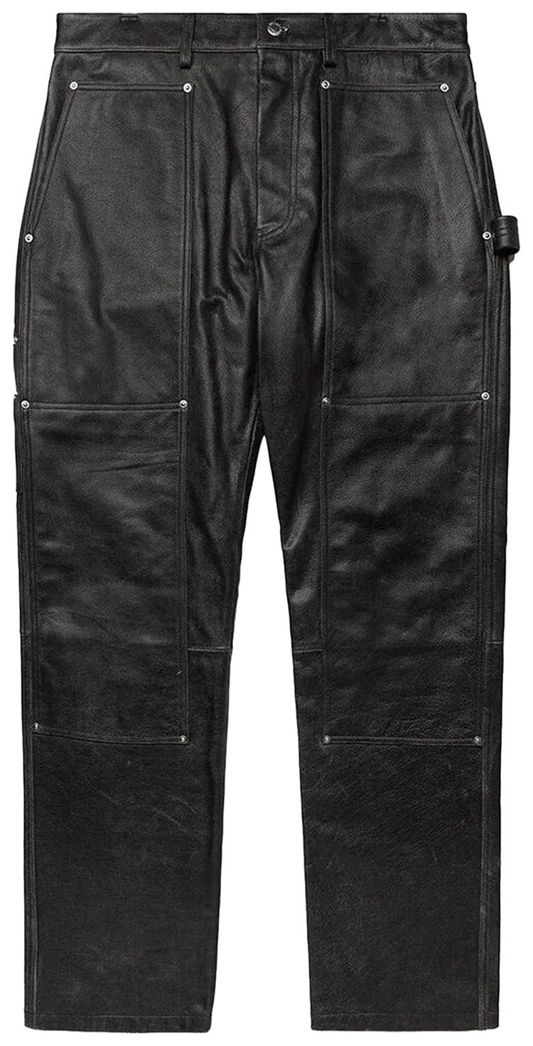 

Брюки Helmut Lang Leather Carpenter Pants 'Black', черный