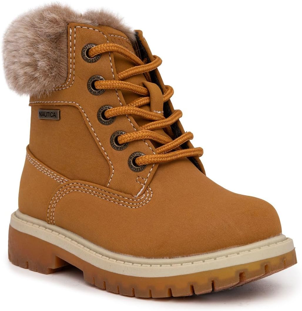 

Детские ботинки Nautica Chukka с шнуровкой и застежкой-молнией, Для мальчиков и девочек, Нарядная обувь, Размеры для малышей и маленьких детей, Iceridge-wheat