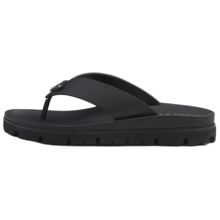 

PRADA Мужские шлепанцы на резиновой подошве Black