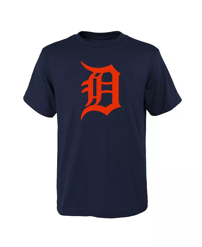 

Футболка Detroit Tigers с основным логотипом команды для мальчиков и девочек, цвет navy Outerstuff