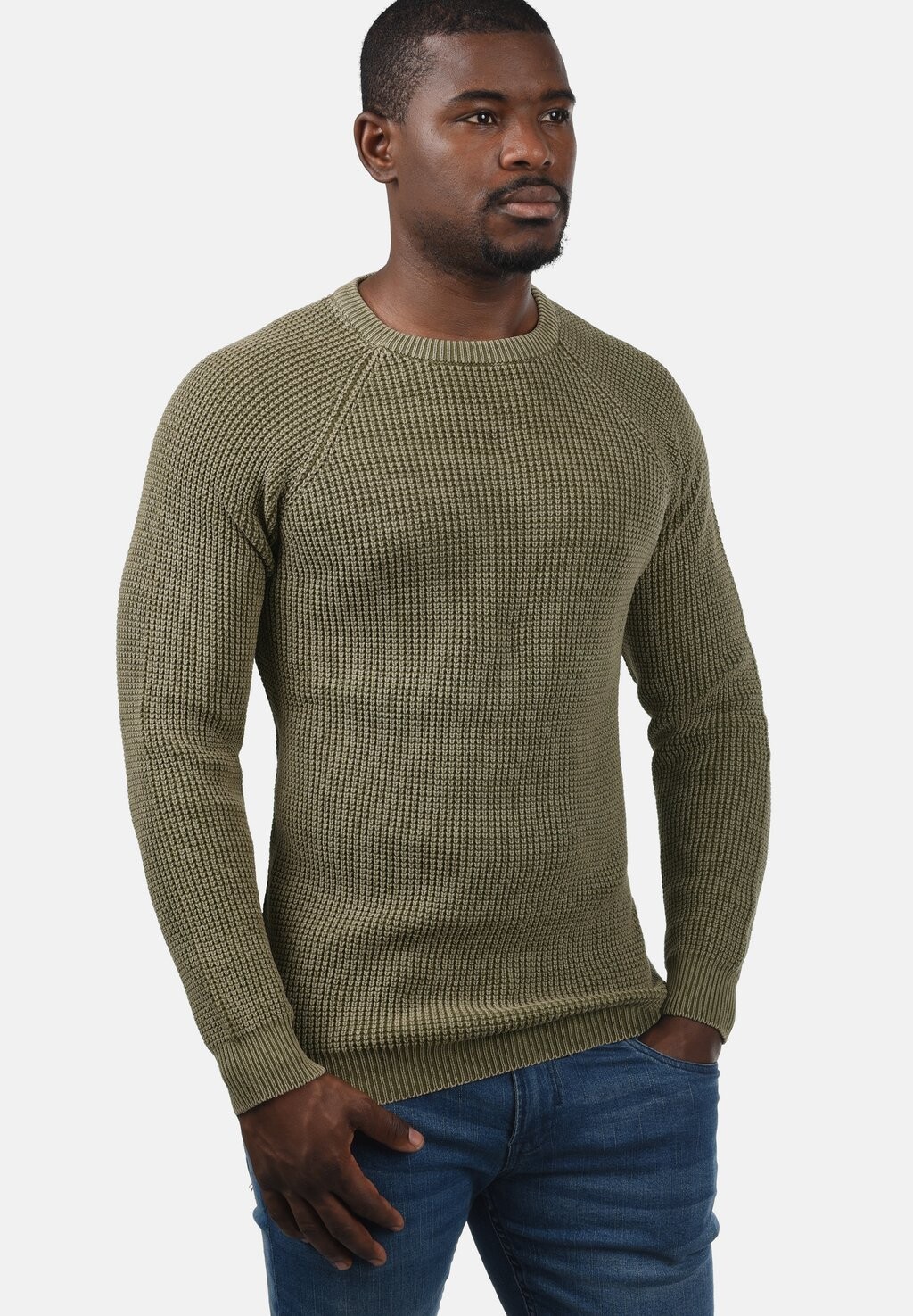 

Свитер вязаный IDROCKFORD INDICODE JEANS, цвет dark olive