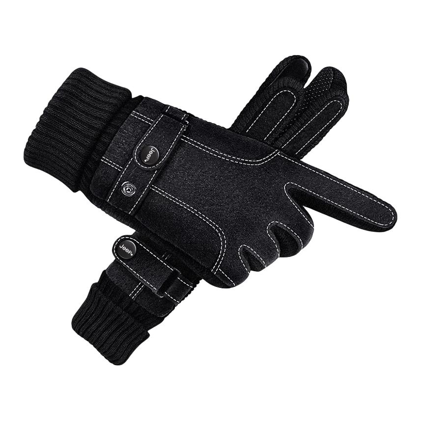 

Перчатки мужские Jeep, черный[cold-resistant thermal | extended windproof wrist cuff]