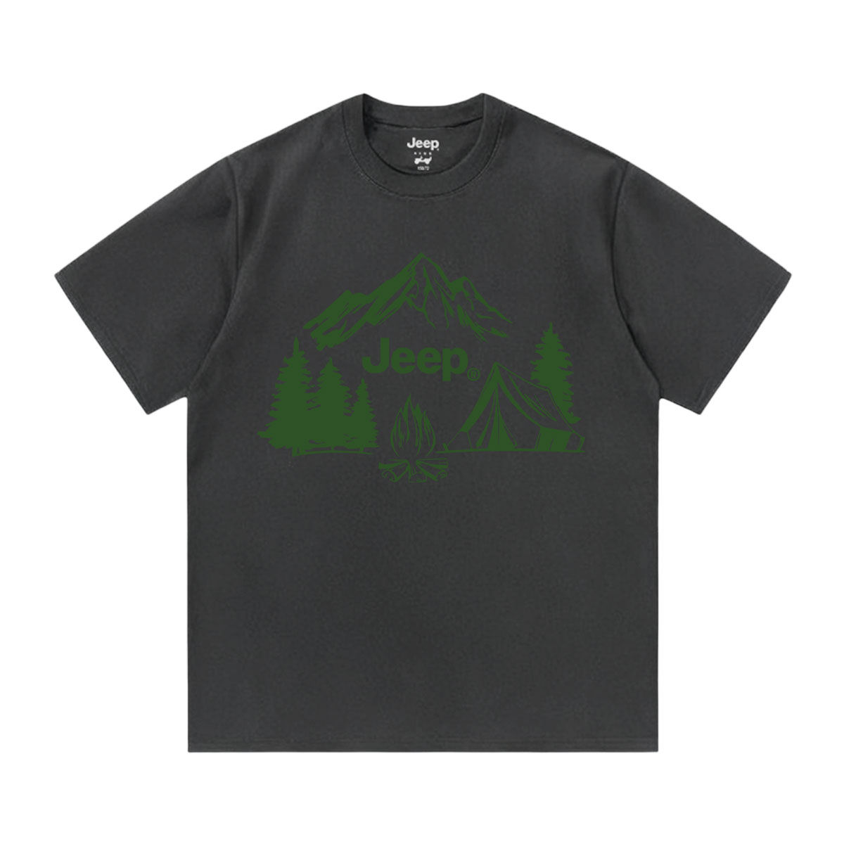 

Футболка для школьников с круглым вырезом Moderate Jeep, темно-серый