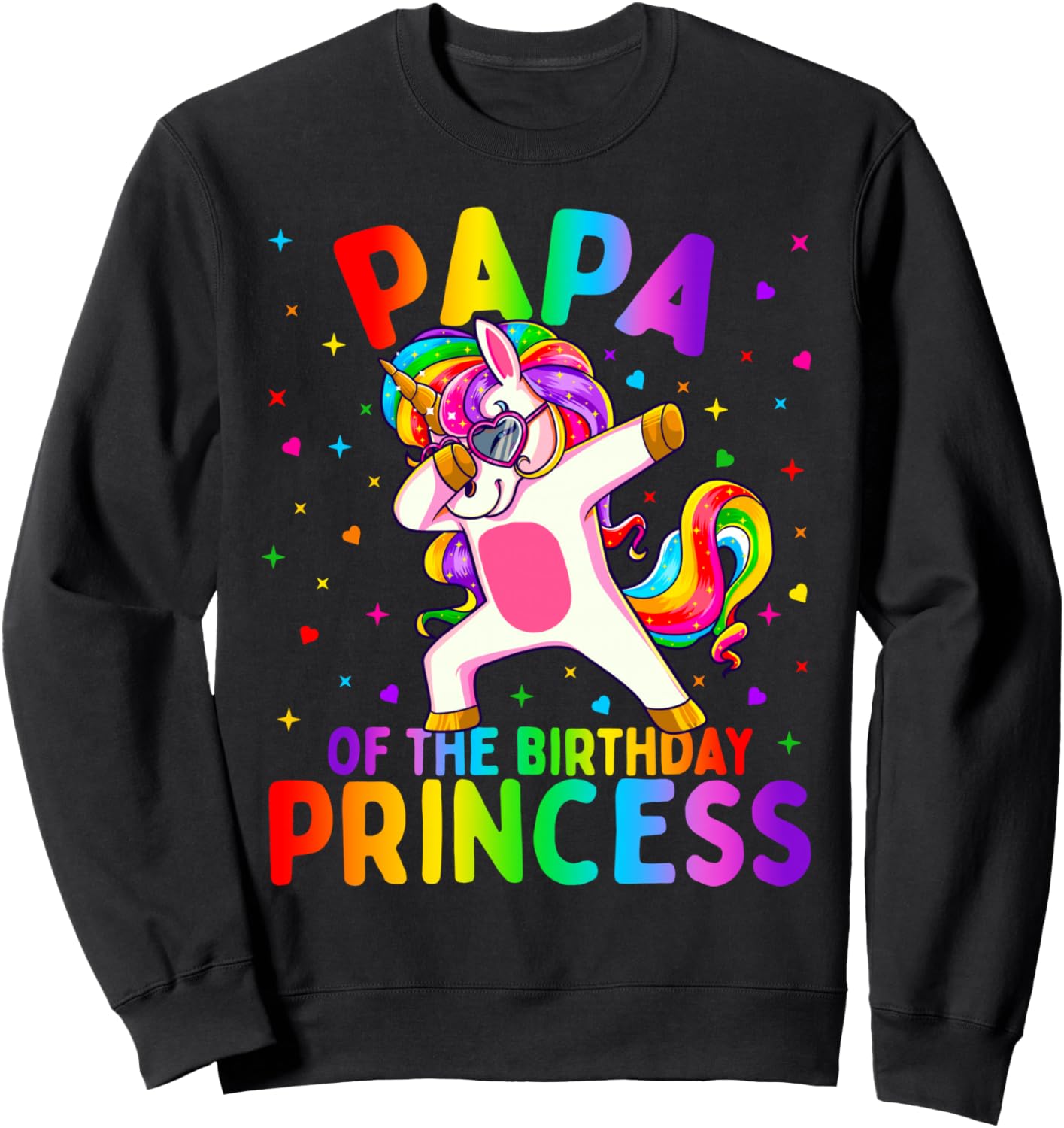 

Папа именинницы, принцесса, девочка, дубляж, толстовка с единорогом Dabbing Unicorn Birthday Family Gift Store, черный