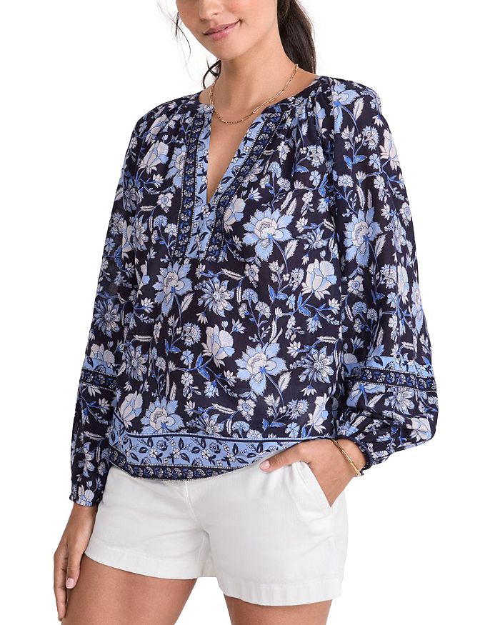 

Топ Thalia с цветочным принтом Vineyard Vines, синий