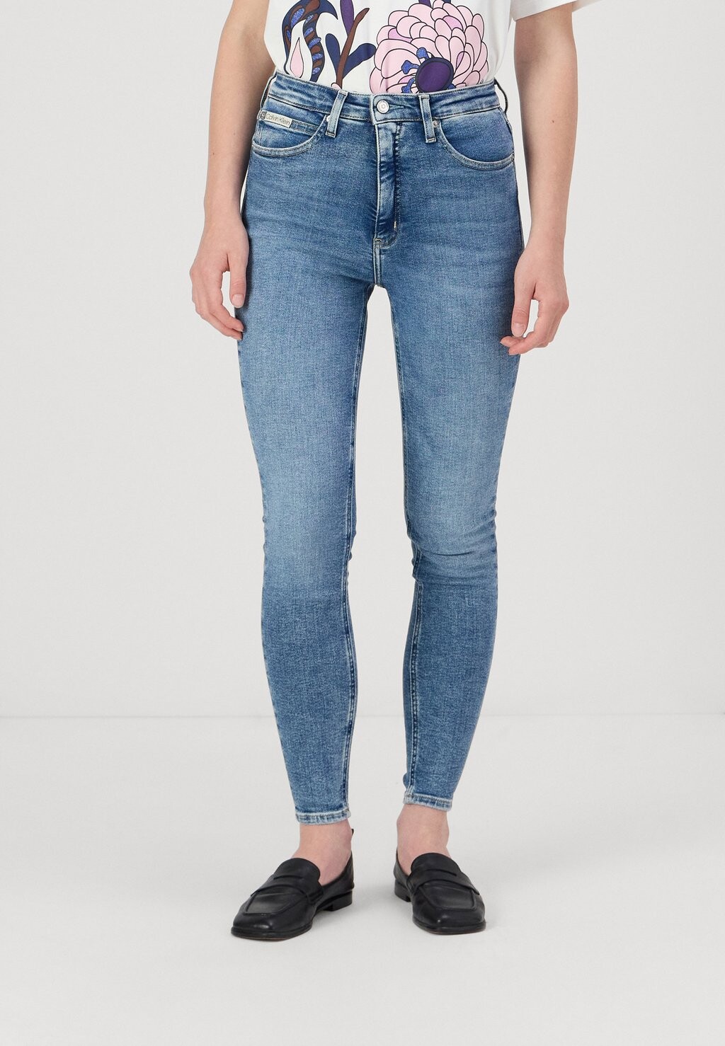 

Джинсы облегающие Calvin Klein Jeans, светло-голубой деним