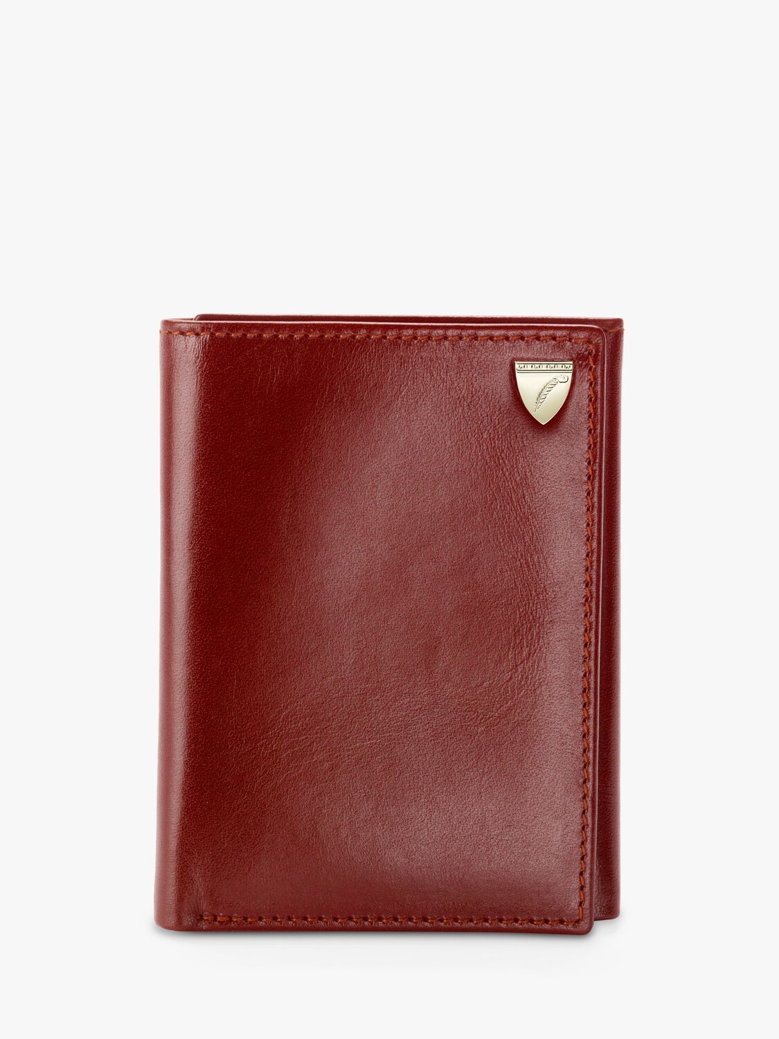 

Кошелек тройного сложения из гладкой кожи Aspinal of London, коньяк