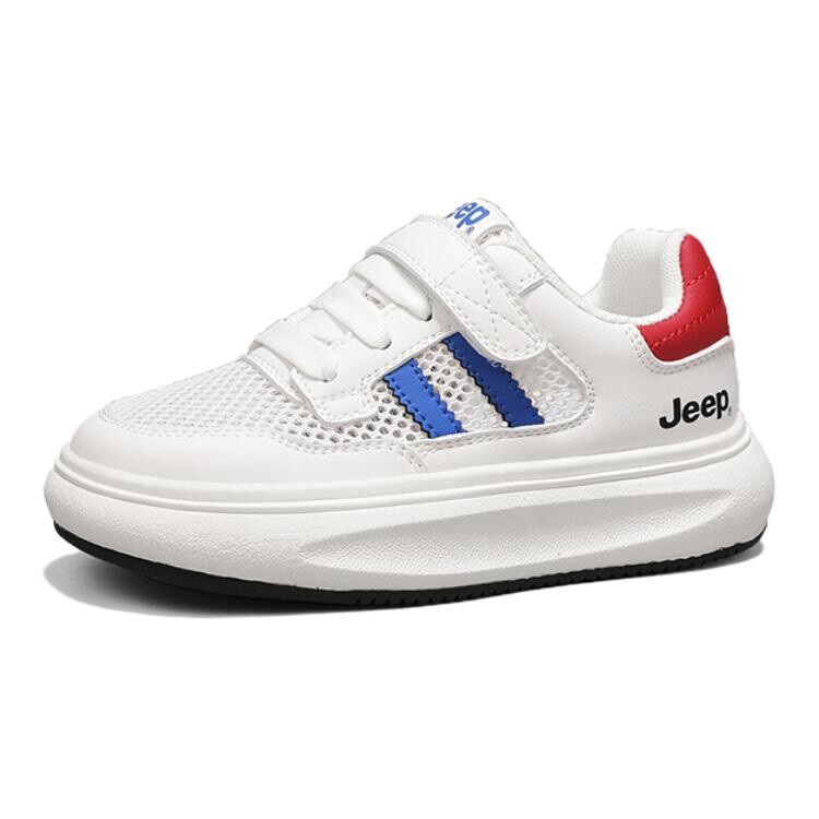 Детские кроссовки для скейтбординга Kids Low-top White/Blue Jeep, белый/синий — фото 2