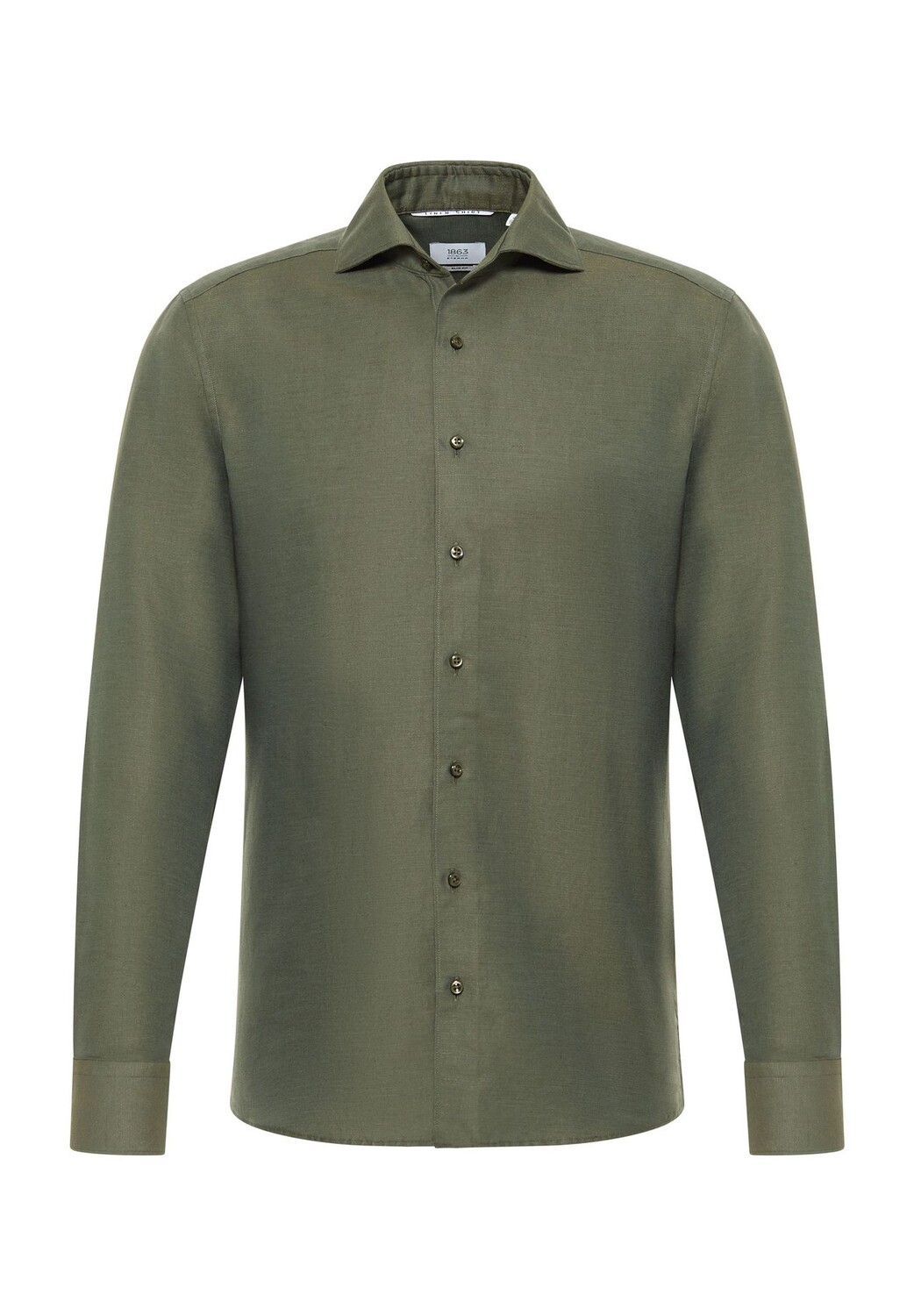 

Льняная рубашка SLIM FIT ETERNA, хаки