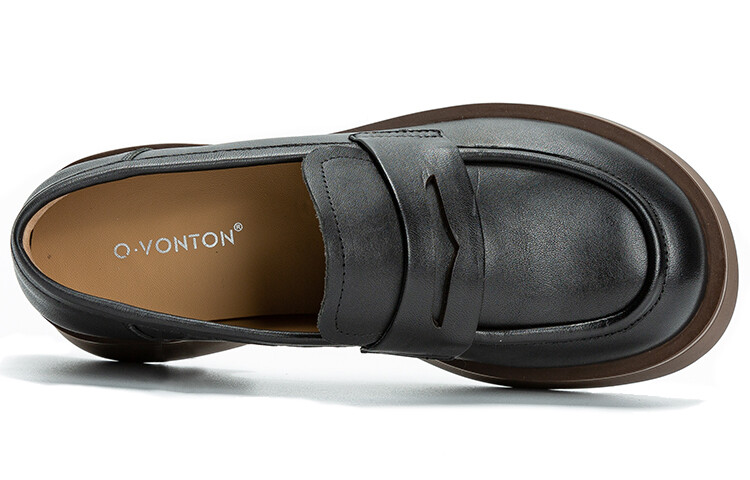 Лоферы женские с низким верхом Q.Vonton, цвет Coffee — фото 3