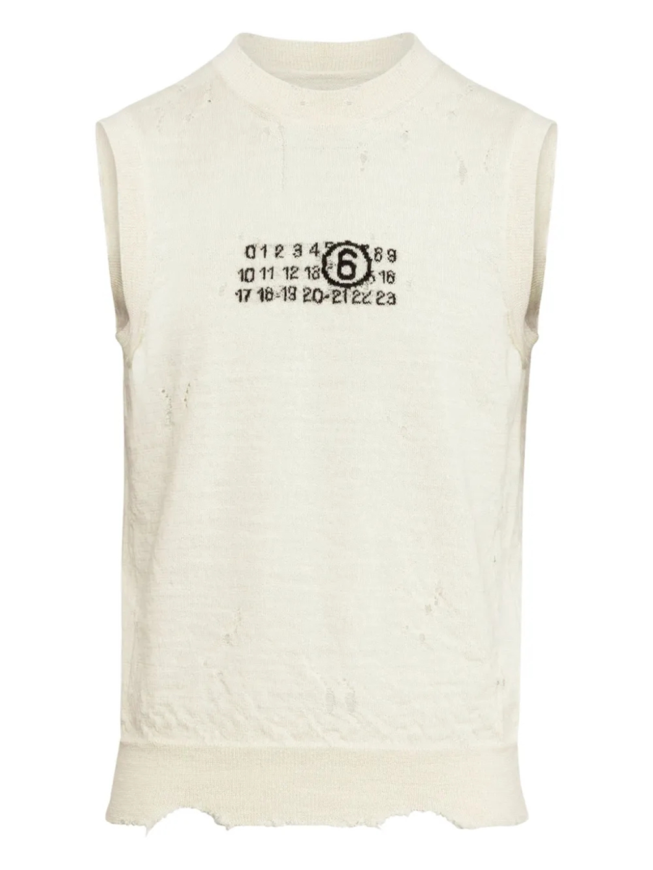 

Потертый топ без рукавов MM6 Maison Margiela