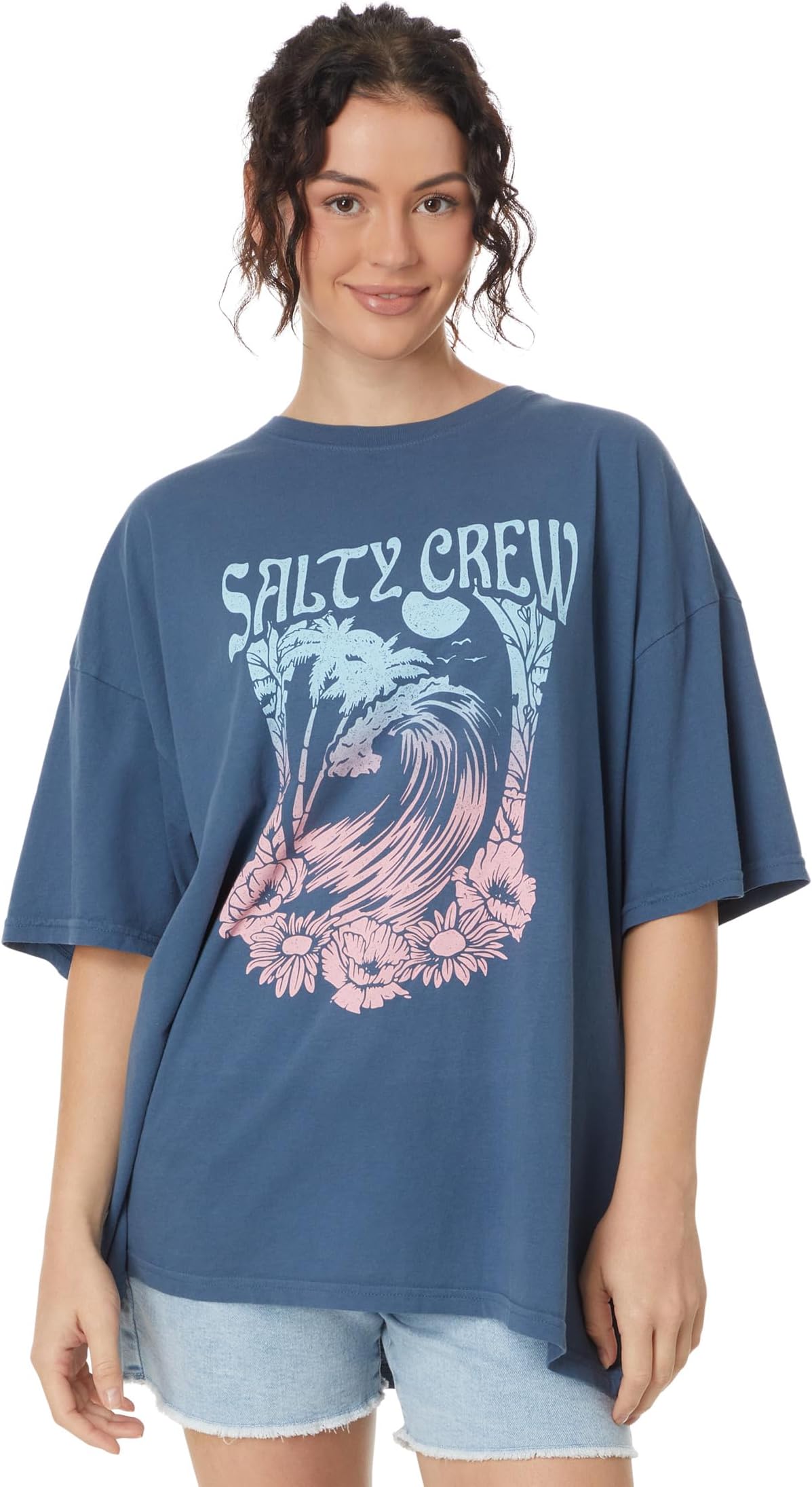 

Футболка Salty Crew Big Wave Cover Up Tee, цвет Denim