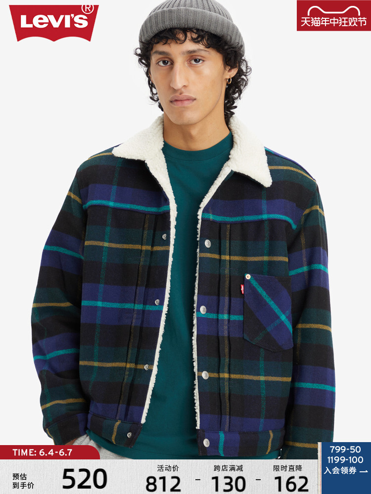 

Куртка мужская Levi's в клетку, синий
