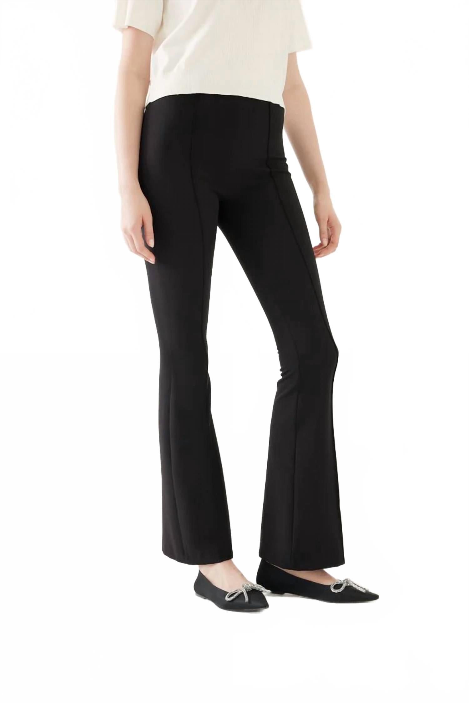

Черные брюки с высокой талией Slim Fit EXQUISE