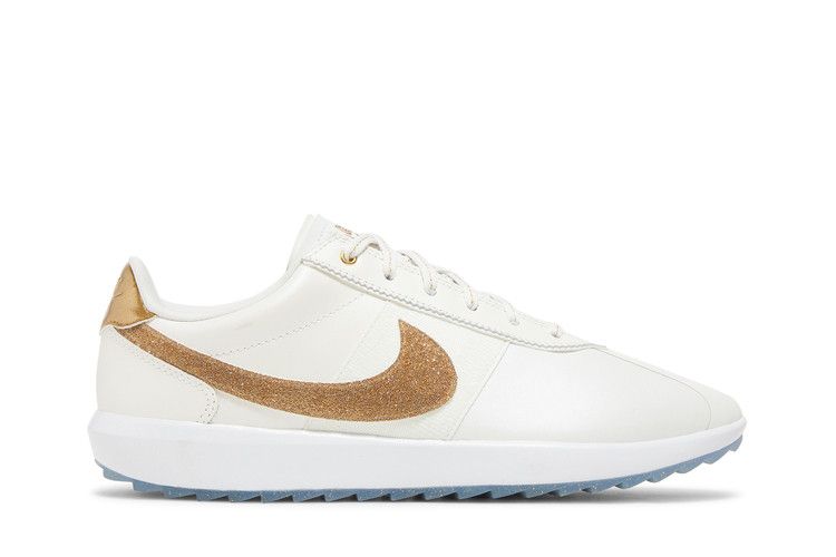 Кроссовки Nike Swarovski x Wmns Cortez Golf 'Gold', белый — фото 2