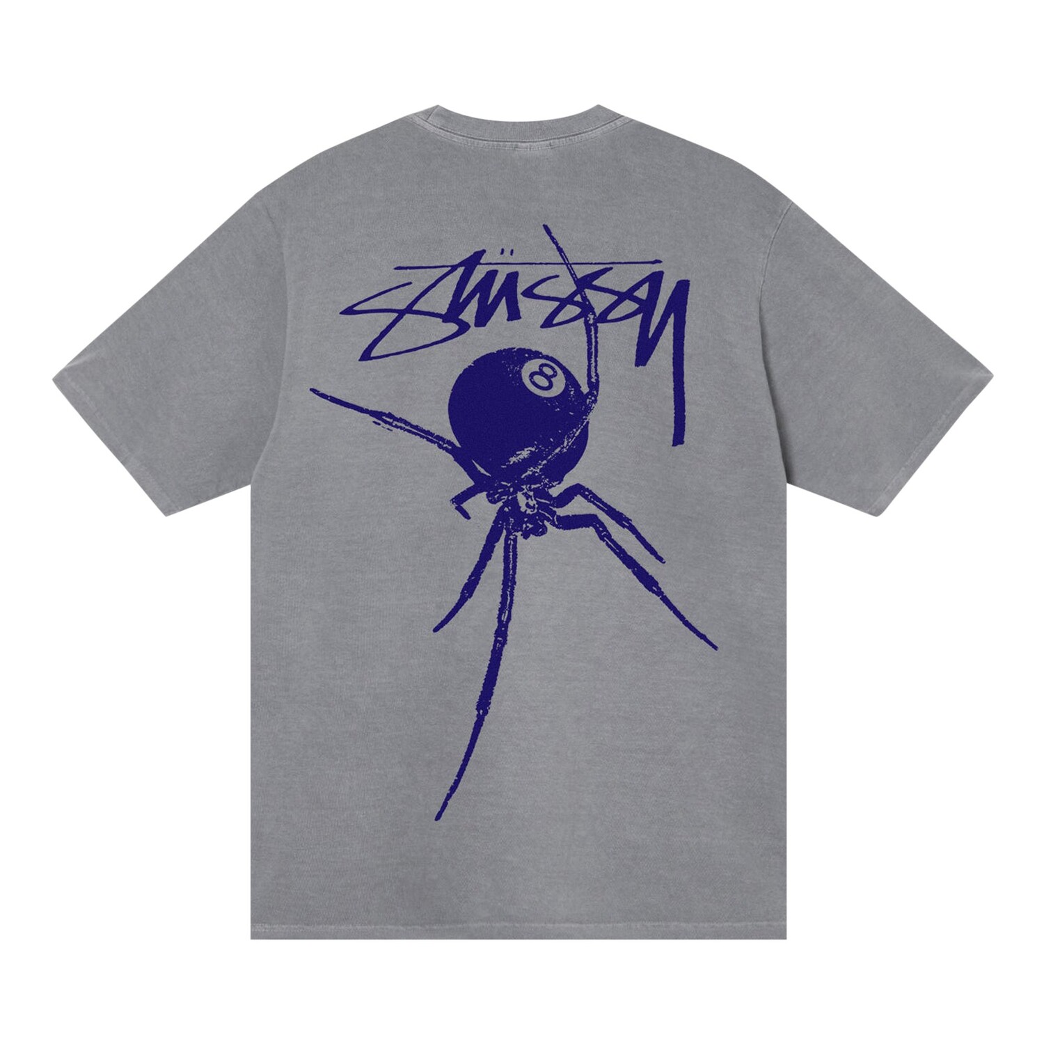 Футболка Stussy Arachnid, окрашенная в пигмент, Серая — фото 2